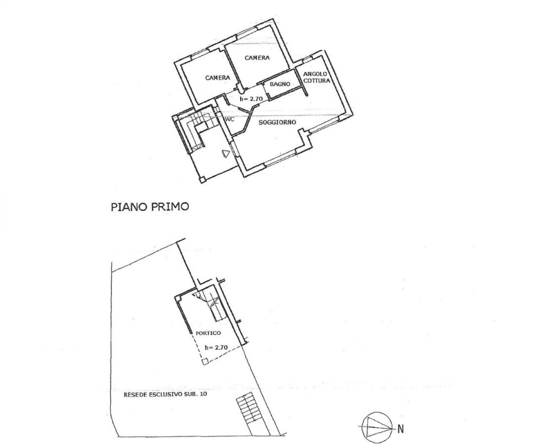 Appartamento in vendita, rif. r/666 (Planimetria 1/2)