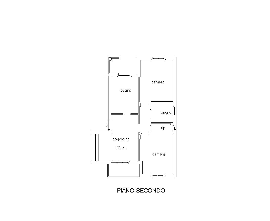 Appartamento in vendita, rif. R/673 (Planimetria 1/2)