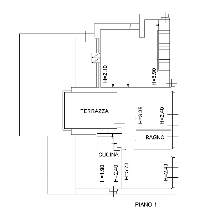 Porzione di casa in vendita, rif. 988 (Planimetria 2/2)