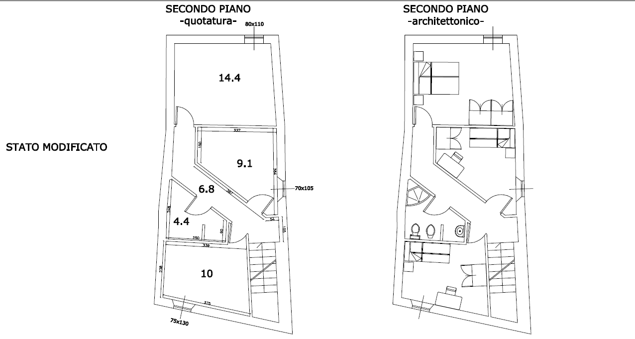 Porzione di casa in vendita, rif. 617 (Planimetria 3/3)