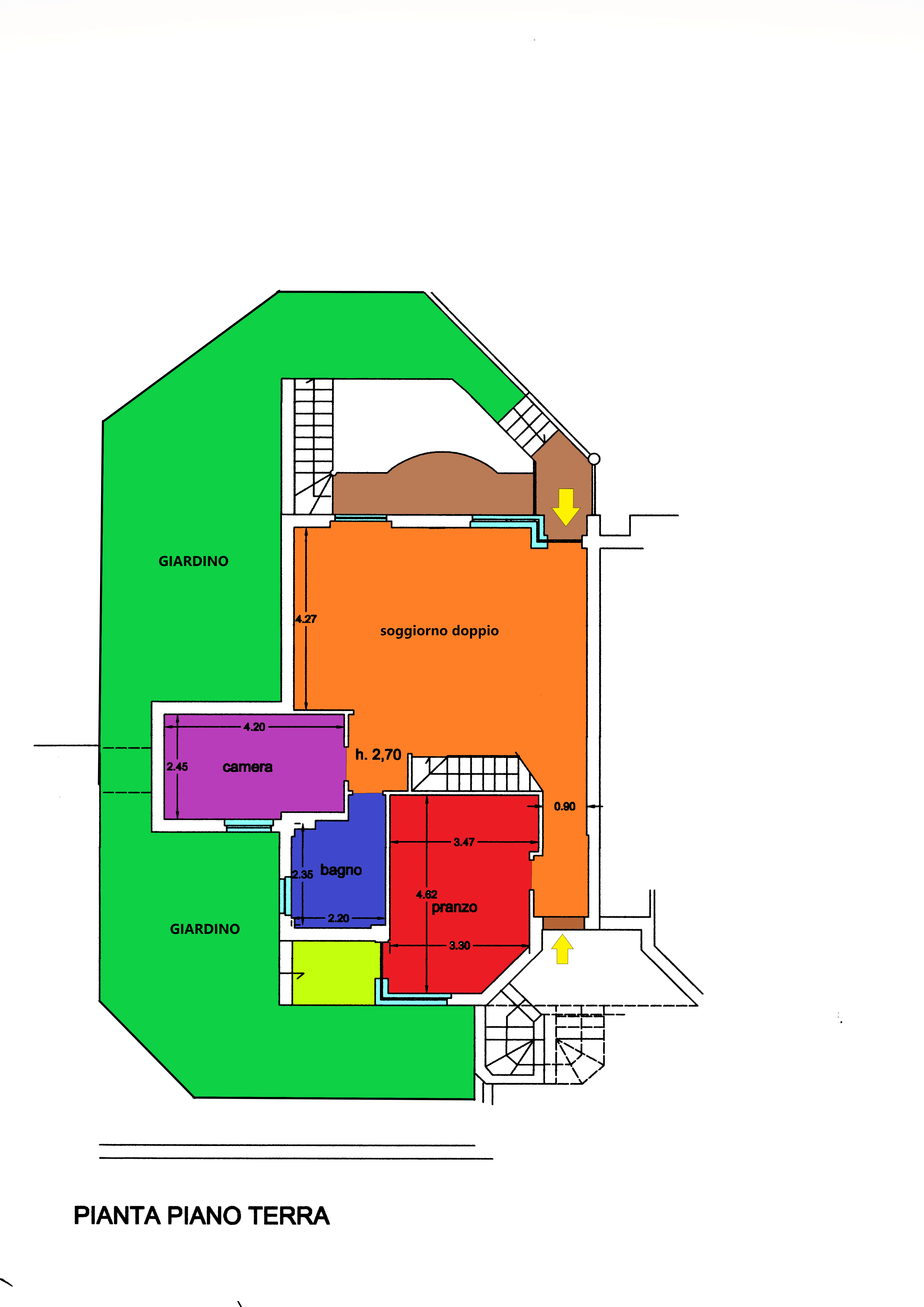 Appartamento in vendita, rif. A301 (Planimetria 1/2)