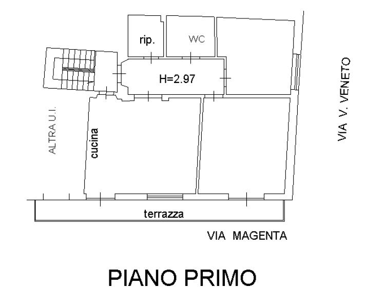 Appartamento in vendita, rif. p754v (Planimetria 1/2)