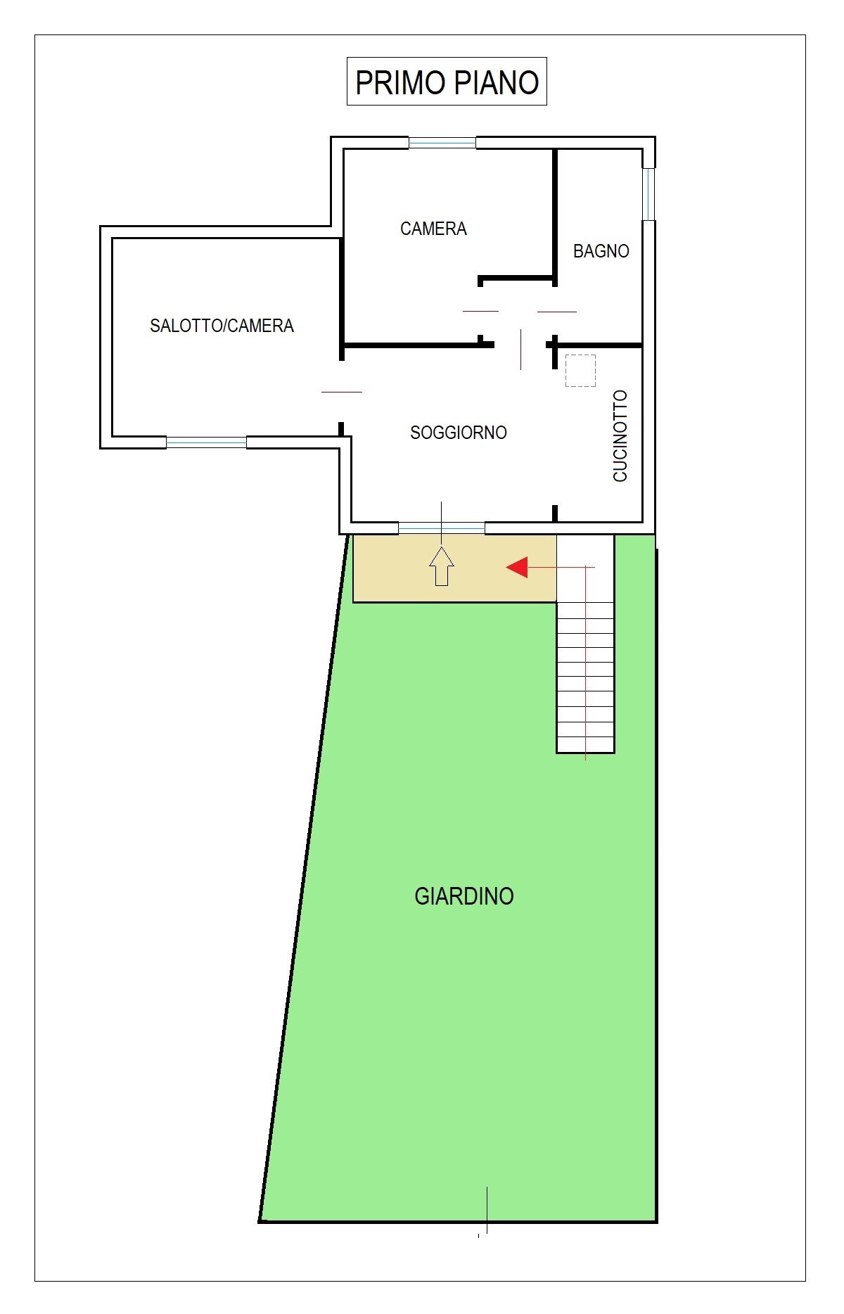Porzione di casa in vendita, rif. B/333 (Planimetria 2/2)