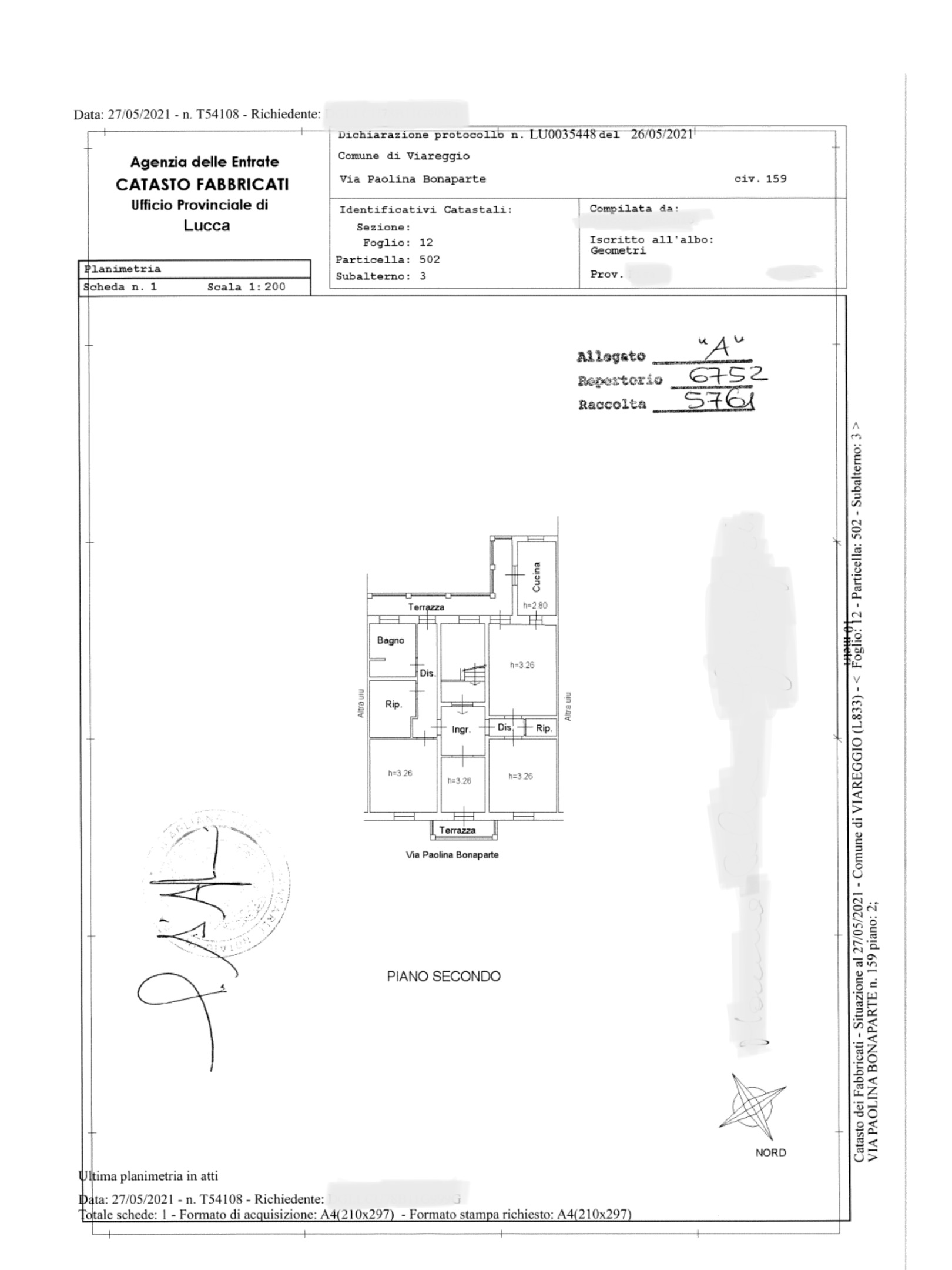 Appartamento in vendita, rif. E6024S (Planimetria 1/1)