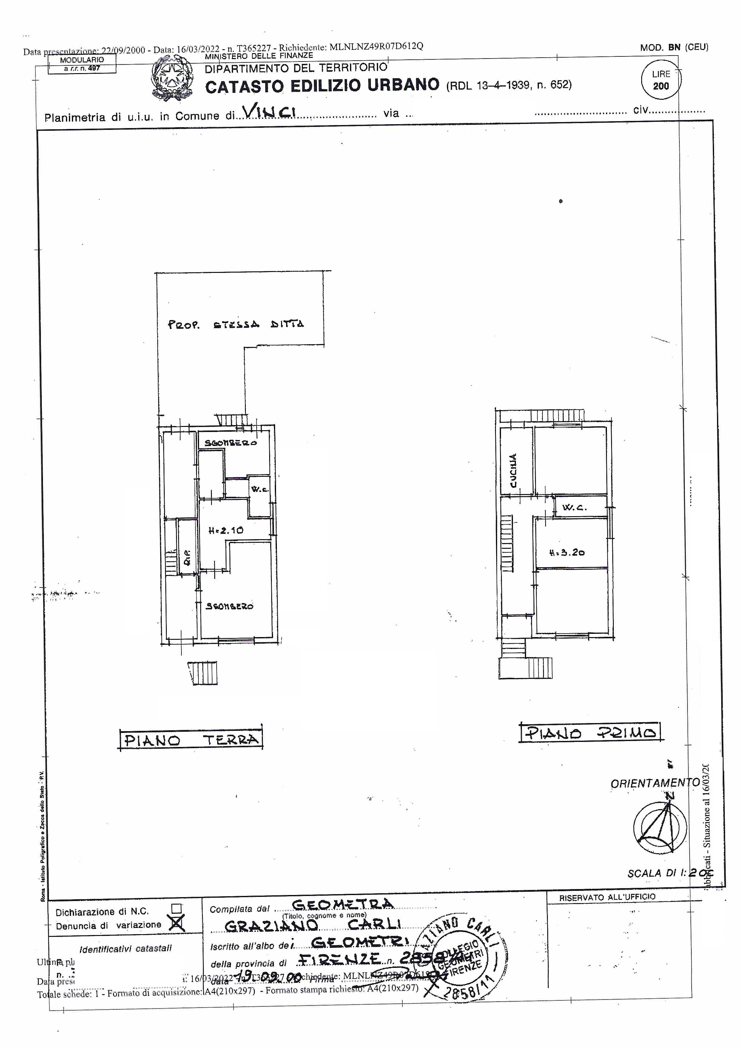 Casa singola in vendita, rif. SA/208 (Planimetria 1/1)