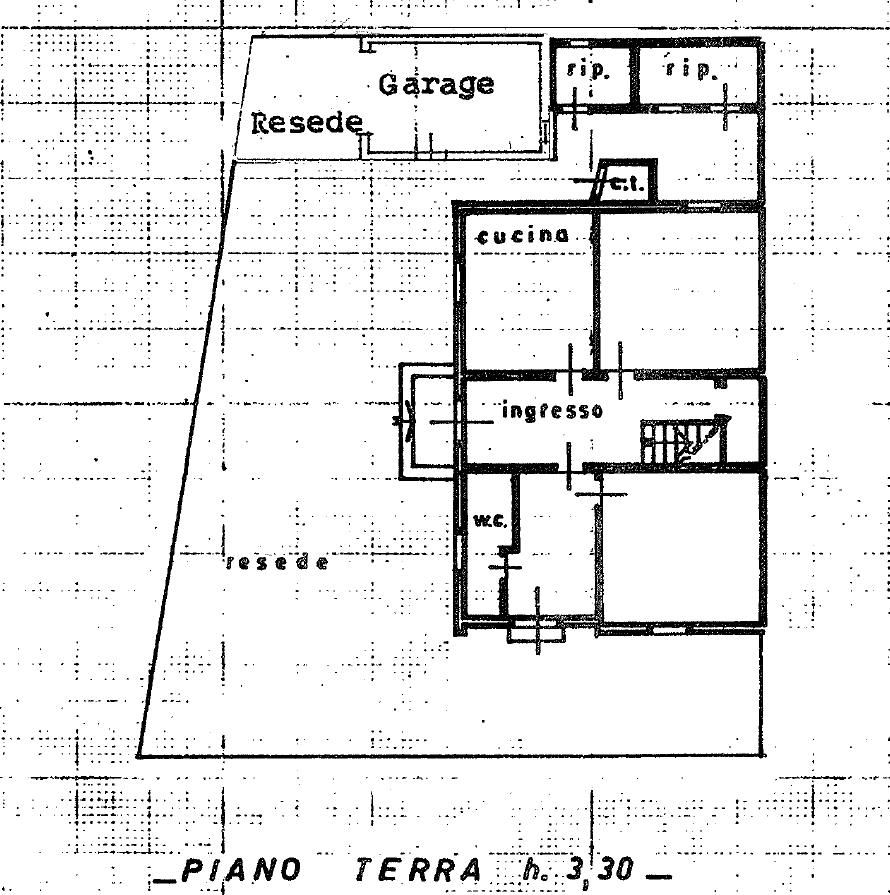 Villetta a schiera angolare in vendita, rif. F/0482 (Planimetria 1/2)