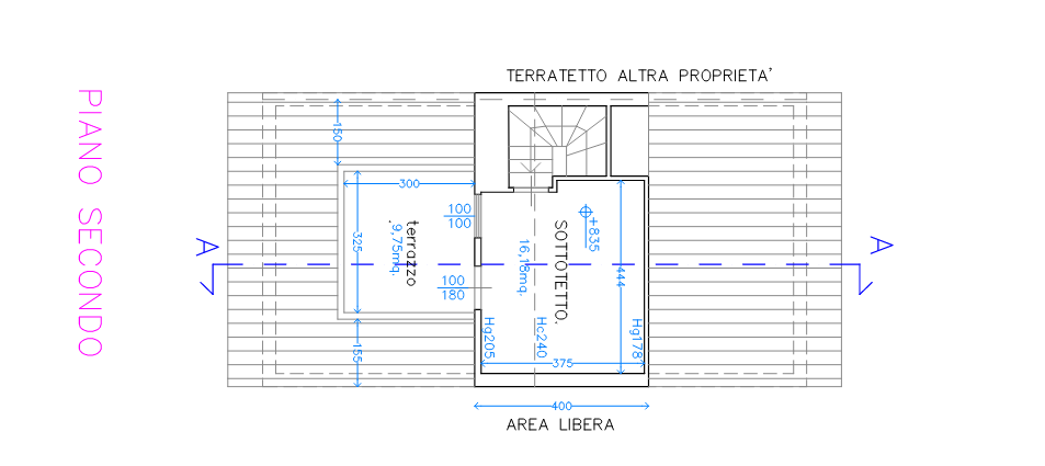 Terratetto in vendita, rif. P/0214 (Planimetria 2/4)