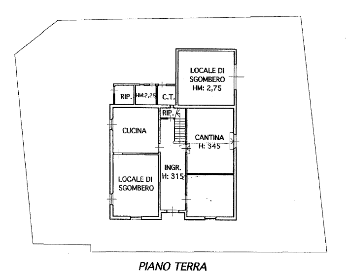 Casa singola in vendita, rif. F/0505 (Planimetria 1/3)