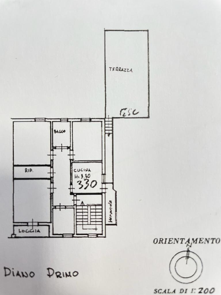 Appartamento in vendita, rif. M/0392 (Planimetria 1/2)