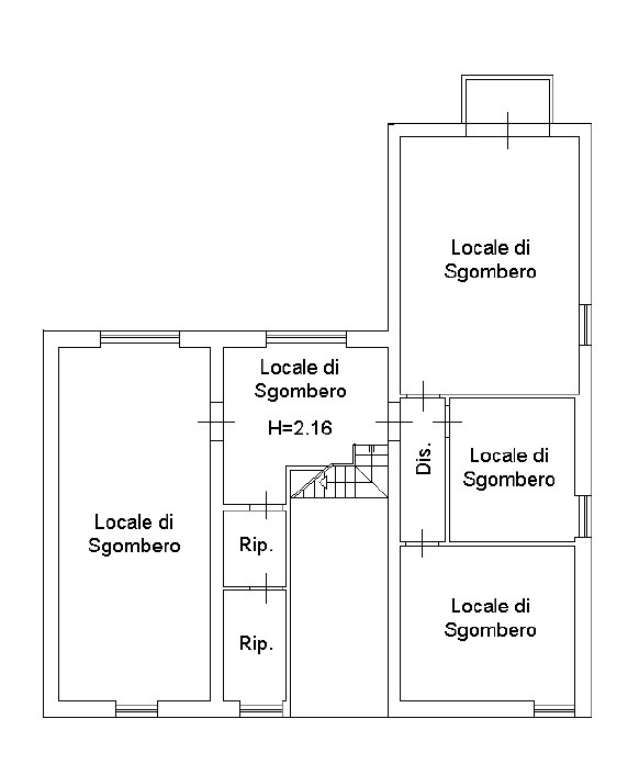 Appartamento in vendita, rif. M/0436 (Planimetria 1/2)