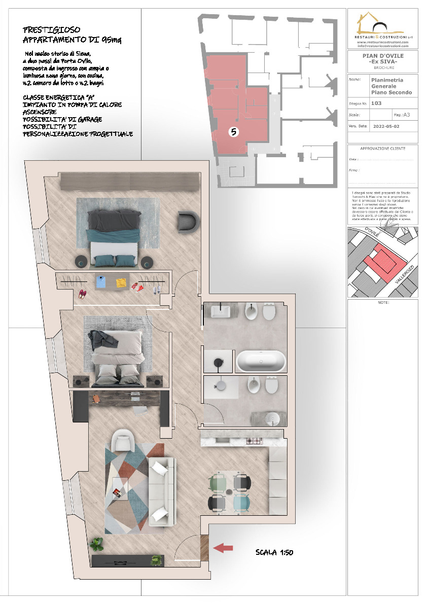 Appartamento in vendita, rif. AP231 (Planimetria 4/4)