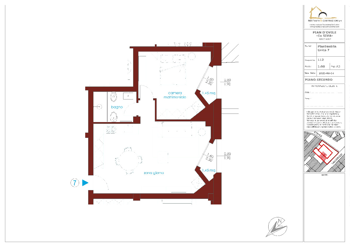 Appartamento in vendita, rif. AP233 (Planimetria 1/4)