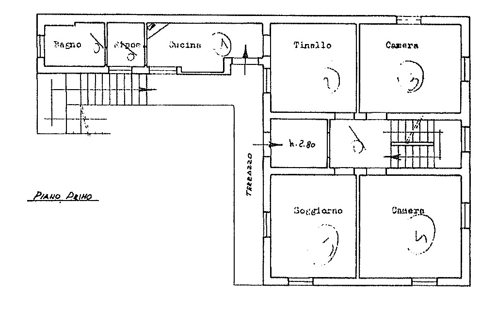 Porzione di casa in vendita, rif. 8917 (Planimetria 2/3)