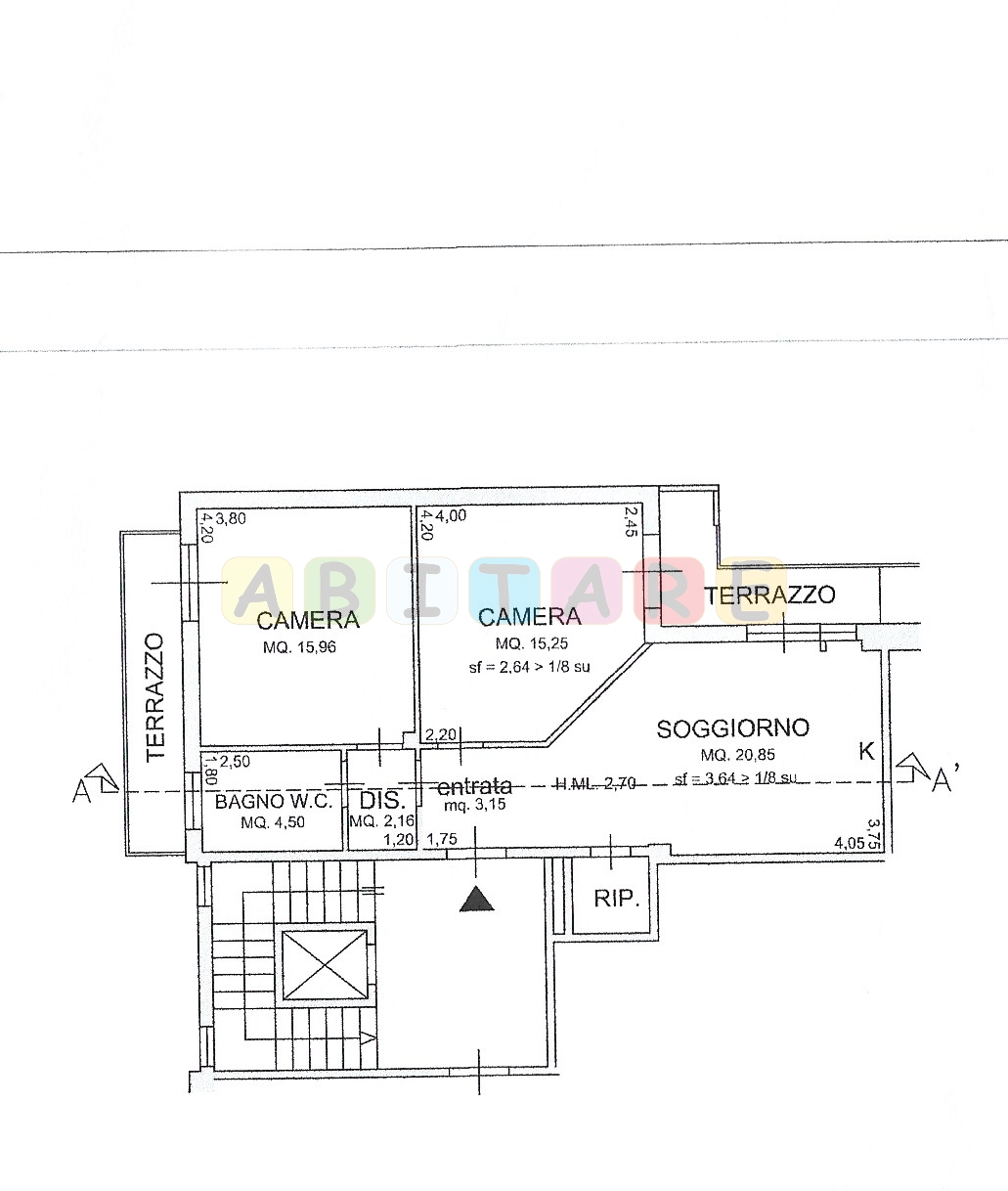 Appartamento in vendita, rif. SA58 (Planimetria 1/1)
