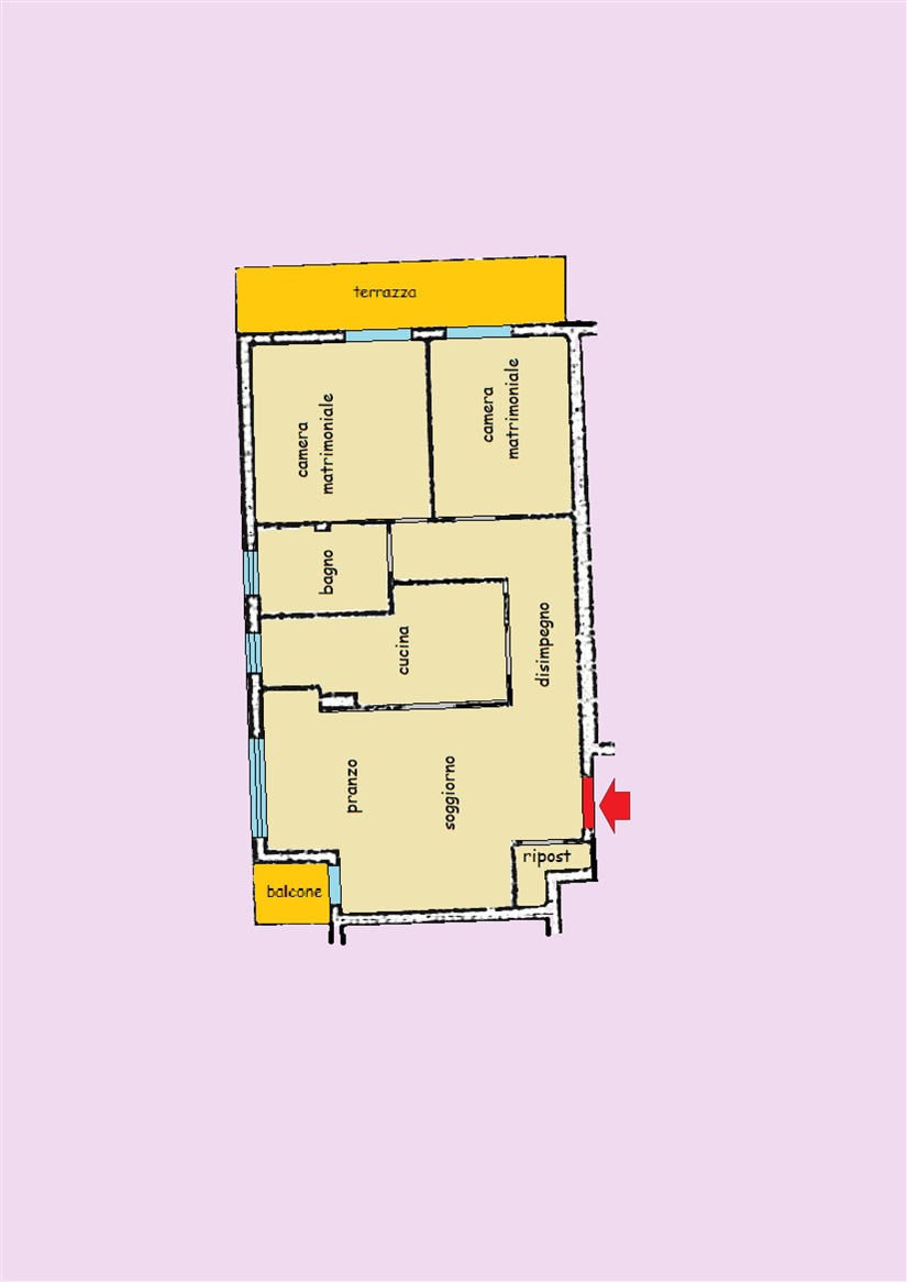 Appartamento in vendita, rif. Amalia (Planimetria 1/3)
