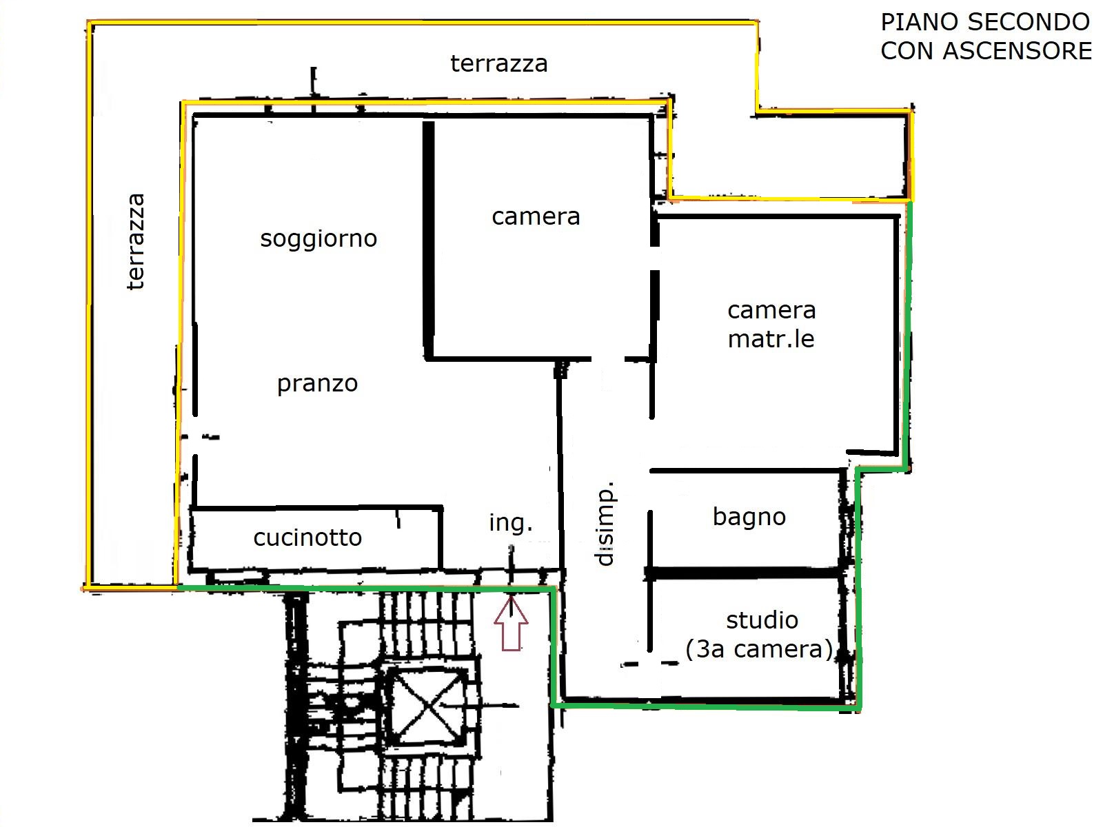 Appartamento in vendita, rif. 720 (Planimetria 1/1)