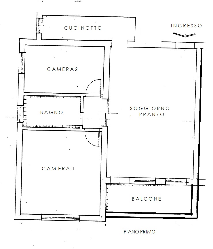 Appartamento in vendita, rif. L023 (Planimetria 1/2)